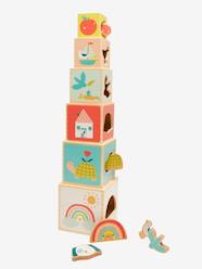 Toys-Baby & Pre-School Toys-Cube Tower with Shape Sorter in FSC® Wood