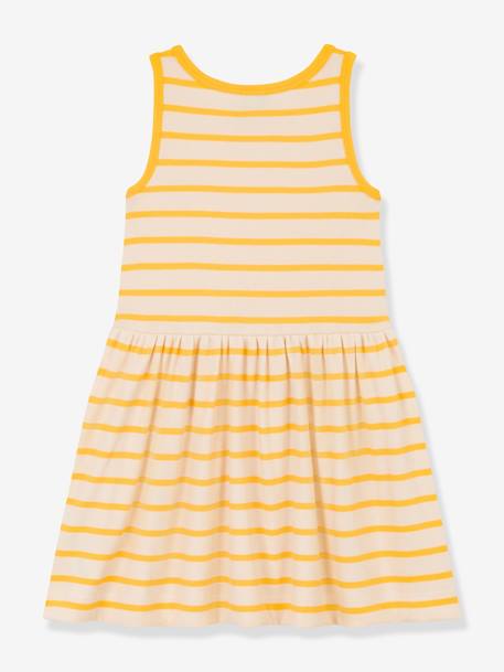 Sleeveless Dress in Organic Cotton, by Petit Bateau beige 