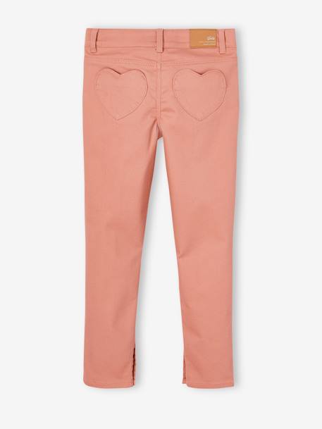 Indestructible Slim Leg Trousers, Heart Pockets on the Back, for Girls blush 