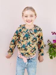 Girls-Blouses, Shirts & Tunics-Blouse with Floral Print, for Girls