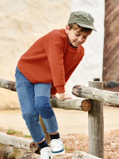 Padded Sweatshirt for Boys terracotta 