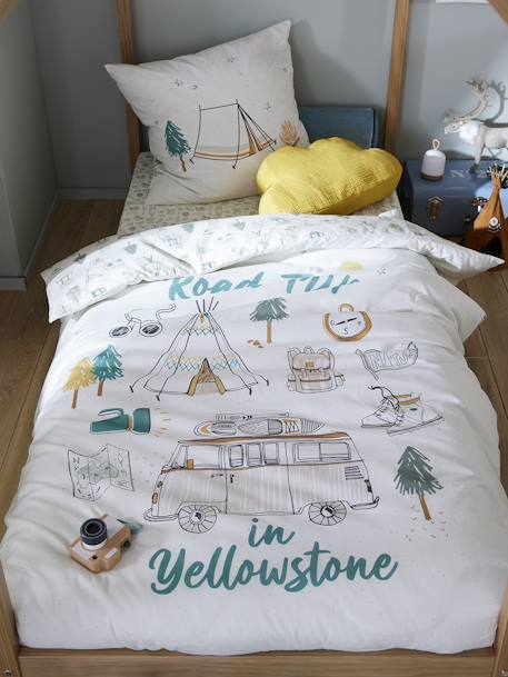 Duvet Cover + Pillowcase Set for Children, YELLOWSTONE beige 