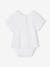 Short Sleeve Bodysuit Top for Babies white 