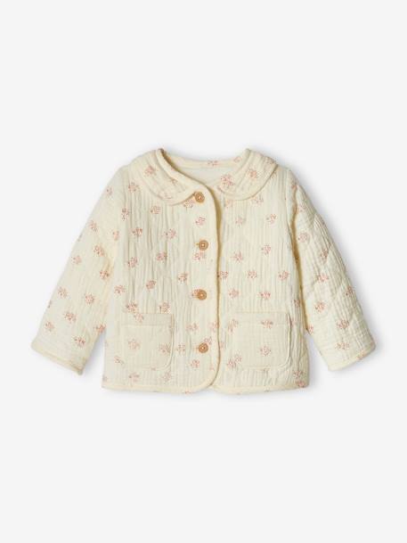 Cotton Gauze Jacket for Babies ecru 