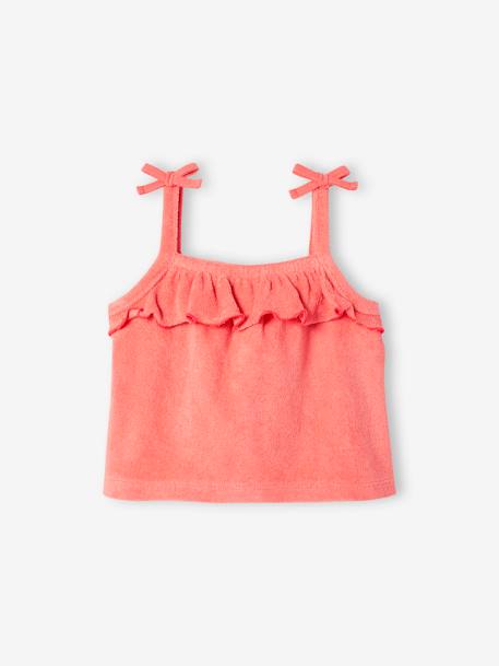 Terry Cloth Combo for Babies: Strappy Top & Shorts coral 