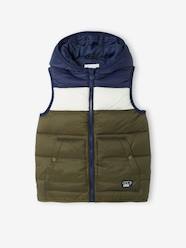 Boys-Hooded Colourblock Bodywarmer for Boys