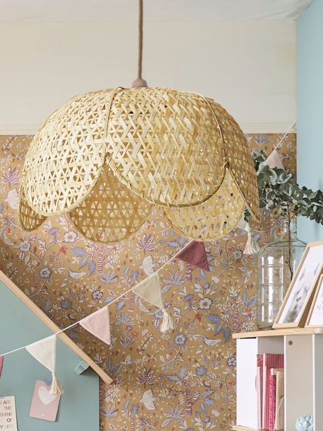 Hanging Lampshade in Cane, Countryside golden beige 