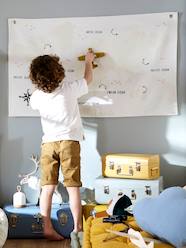 -World Map Mural in Fabric