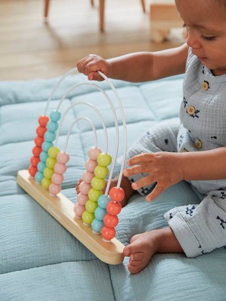 Large Rainbow Abacus in FSC® Wood Light Pink+Multi 