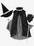 Glittery Cape + Wand black+blue+WHITE LIGHT SOLID WITH DESIGN 