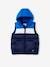 Hooded Colourblock Bodywarmer for Boys electric blue+khaki+navy blue 