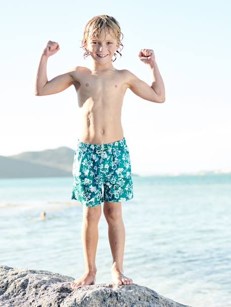 Printed Swim Shorts for Boys mint green 