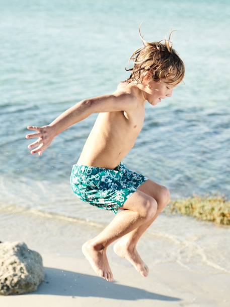 Printed Swim Shorts for Boys mint green 