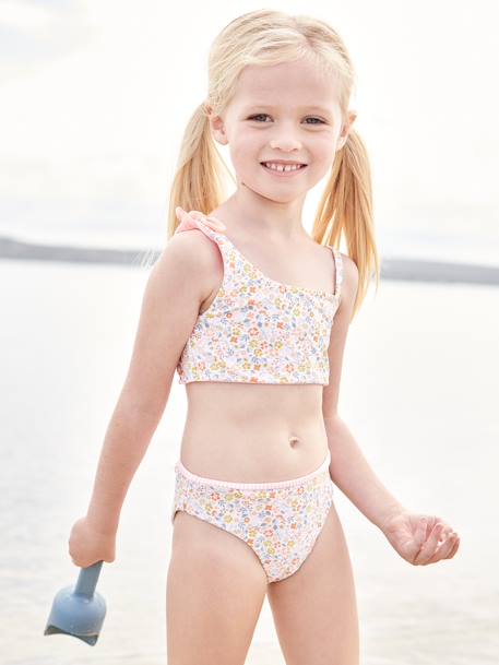 Reversible Bikini for Girls coral 