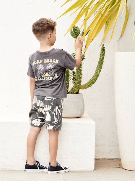 T-Shirt with Maxi Motif for Boys grey+mustard 