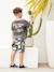 T-Shirt with Maxi Motif for Boys grey+mustard 