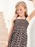 Long Dress with Fine Straps & Smocking for Girls anthracite 