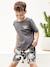 T-Shirt with Maxi Motif for Boys grey+mustard 