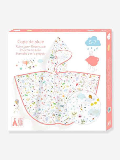 Rain Cape, 5/7 Years, by DJECO blue+red+rose+turquoise 