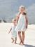 Dress with Straps & Shimmery Stripes for Girls pale blue 