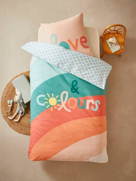 Duvet Cover + Pillowcase Set for Children, BOHO multicoloured 