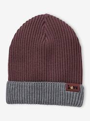 Girls-Two-Tone Beanie in Rib Knit for Girls