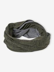 Boys-Reversible Infinity Scarf for Boys, Dino/Marl