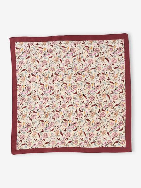 Floral Scarf for Girls mauve 