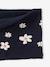 Snood with Jacquard Knit Daisy Motifs for Girls navy blue 