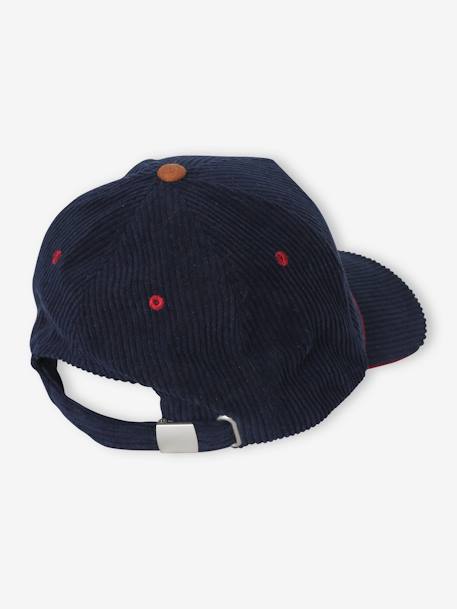 Warm Cap in Velour for Boys navy blue 