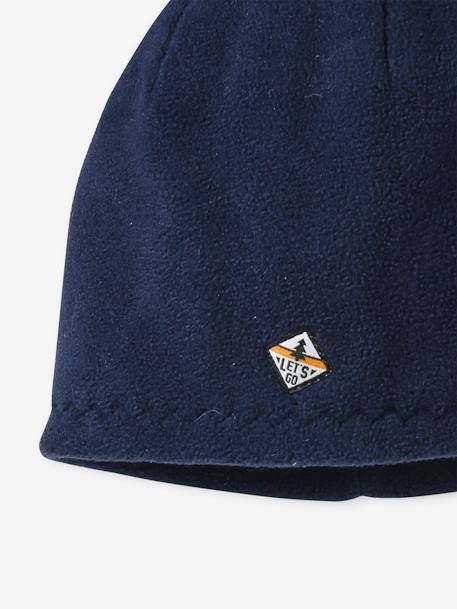 Polar Fleece Beanie for Boys navy blue 