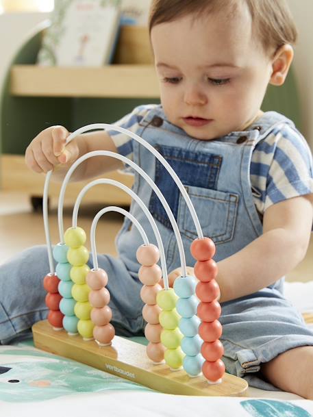 Large Rainbow Abacus in FSC® Wood Light Pink+Multi 