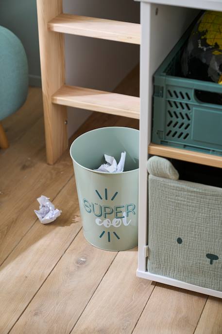 Metal Wastepaper Bin green+khaki+rose+sky blue 