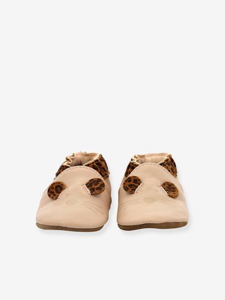 Soft Leather Pram Shoes for Babies, Leo Mouse 874641-10 by ROBEEZ© rose 