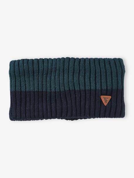 Two-tone Snood for Boys BLUE DARK TWO COLOR/MULTICOL+slate blue 