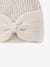 Rib Knit Beanie with Fancy Bow, for Girls marl beige 