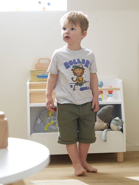 Fun Animal T-Shirt for Boys marl grey 