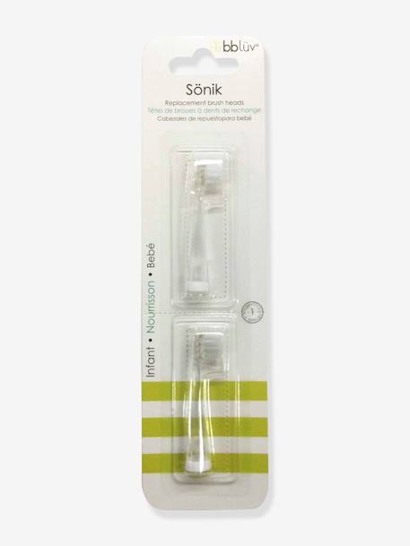 2 Toothbrush Replacement Heads, 0-18 months, SONÏK white 