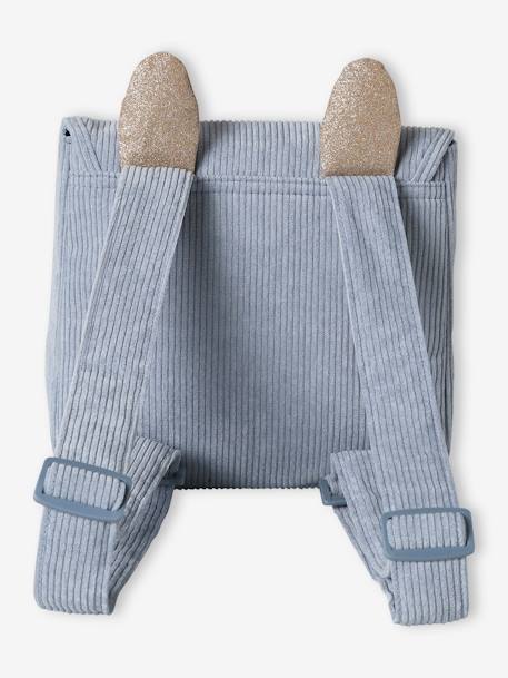 Cat Satchel in Corduroy, Playschool Special, for Children grey blue 