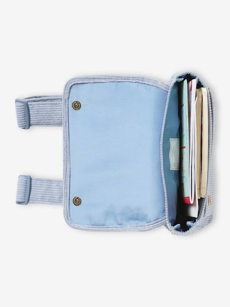 Cat Satchel in Corduroy, Playschool Special, for Children grey blue 