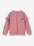 Sailor-type Sweatshirt with Ruffles on the Sleeves, for Girls aqua green+denim blue+lilac+old rose+striped pink 