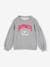 Sports Sweatshirt 'Happiness', in Bouclé Knit & Iridescent Details, for Girls marl grey 