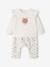 Sweatshirt & Trousers Combo for Babies ecru+marl grey+nude pink 