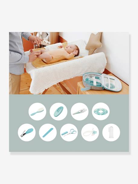 Baby Toiletry Kit & Accessories, by BABYMOOV Light Blue+Light Orange 