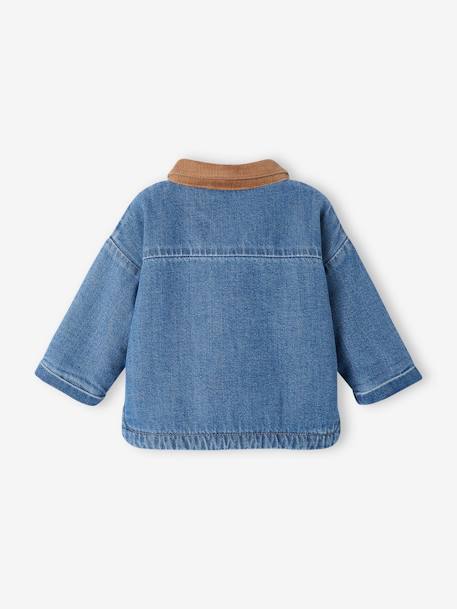 Denim Jacket with Sherpa Lining for Boys stone 