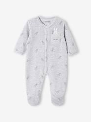 -Bunnies Sleepsuit in Velour for Newborn Babies