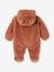 Faux Fluffy Fur 'Sheep' Pramsuit for Babies cashew+ecru 