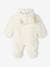 Faux Fluffy Fur 'Sheep' Pramsuit for Babies cashew+ecru 