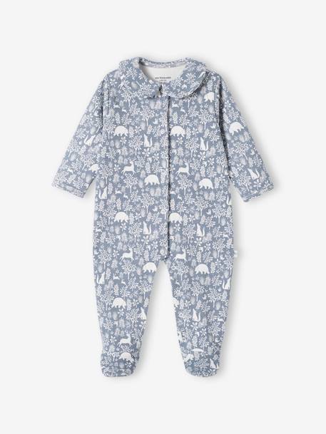 Pack of 2 'Animals' Sleepsuits in Organic Cotton for Baby Girls denim blue+rosy 