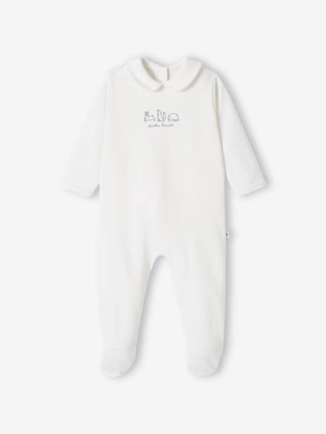 Pack of 2 'Animals' Sleepsuits in Organic Cotton for Baby Girls denim blue+rosy 